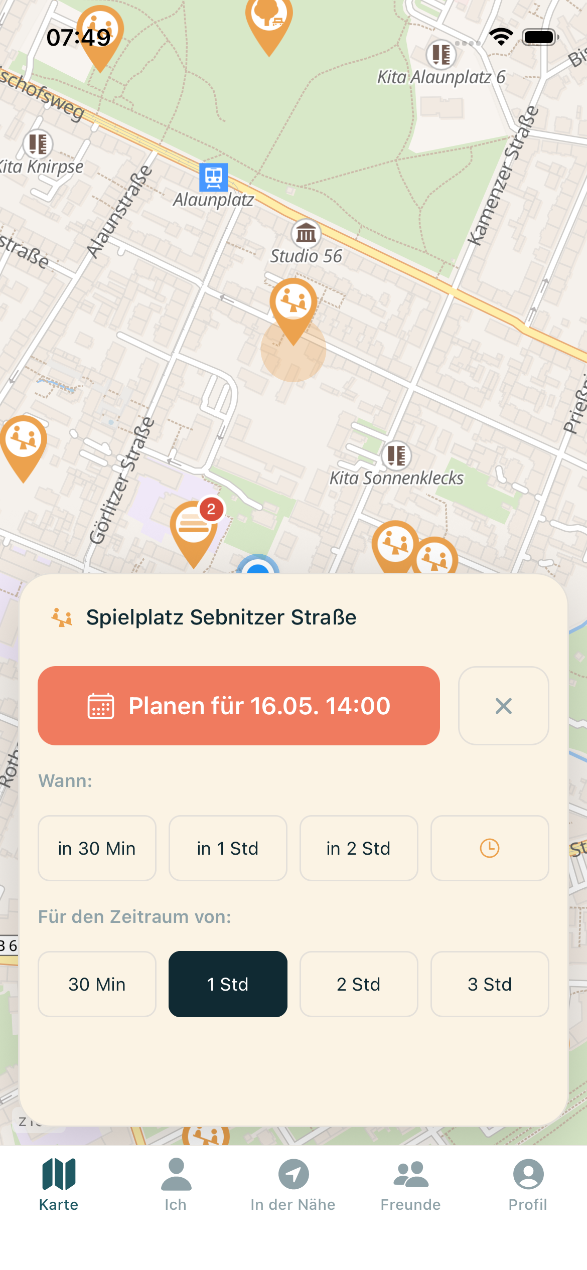 Spielplatz-Besuch planen
