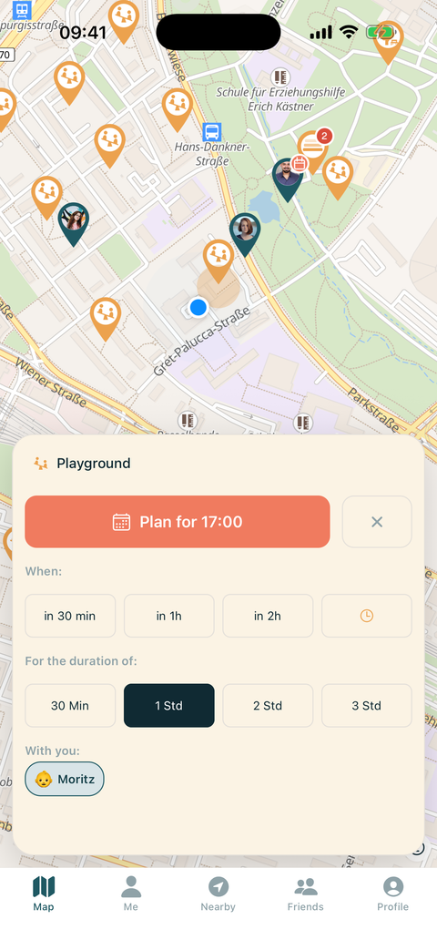 Plan a meetup with date and time